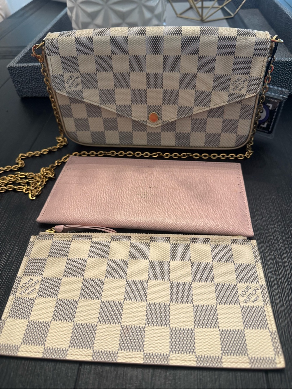 Louis Vuitton Damier Azur Felicie With Inserts